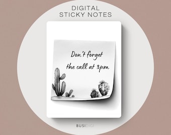 Cactus Digital Sticky Notes by BusiDigi, Compatible with Remarkable 2, Supernote