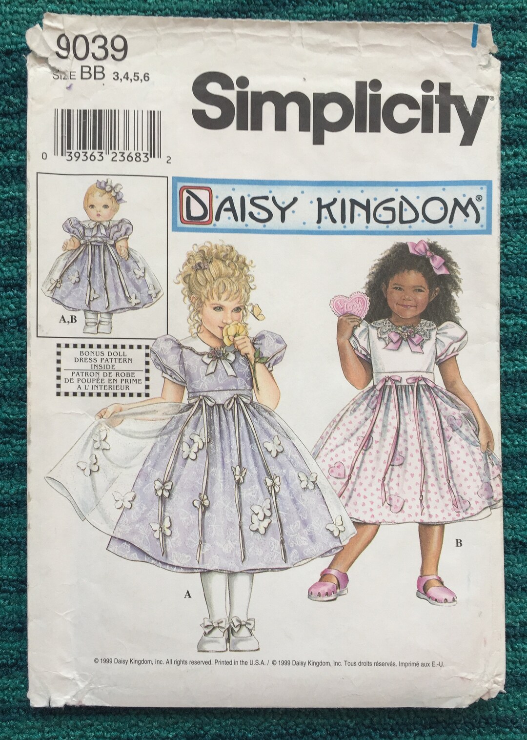 Girls Ruffle Dress Sewing Pattern, 18 Inch Doll Dress, Daisy Kingdom ...