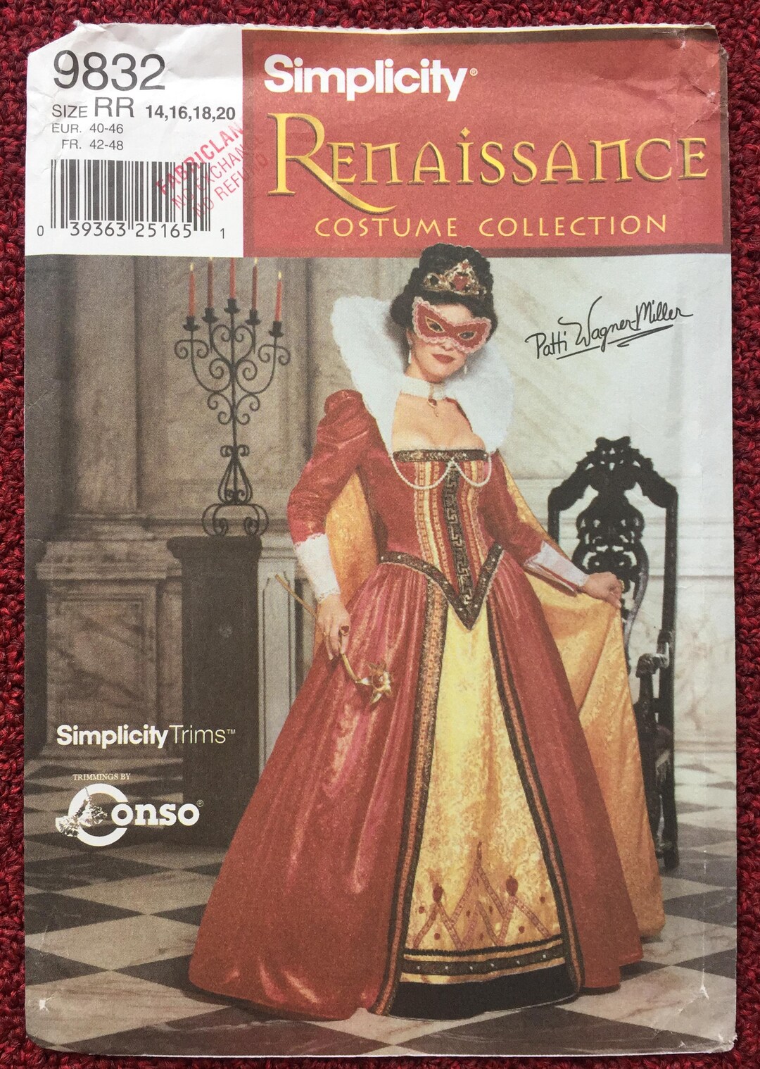 Renaissance Dress Sewing Pattern, Simplicity 9832, Corset Bodice ...