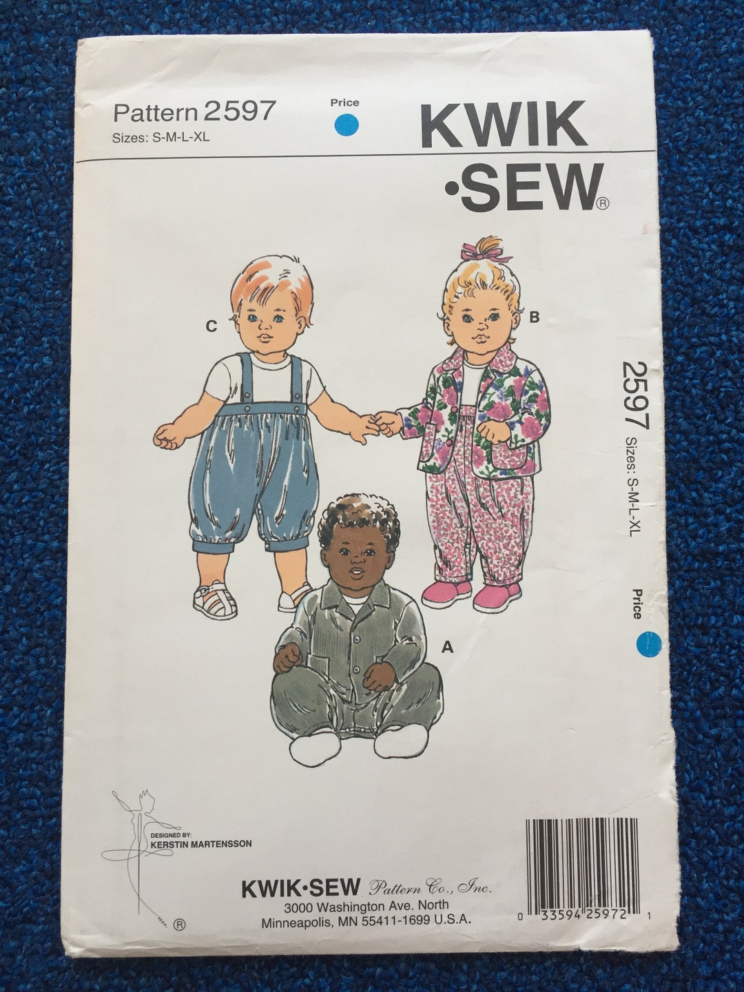 Toddler / Baby Overalls Sewing Pattern Kwik Sew 2597 Jacket Etsy