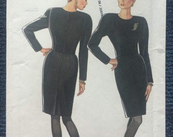 Plus Size Dress Sewing Pattern, New Look 6004, Vintage Dress 1990s, Little Black Dress, Size 8-10-12-14-18, Uncut