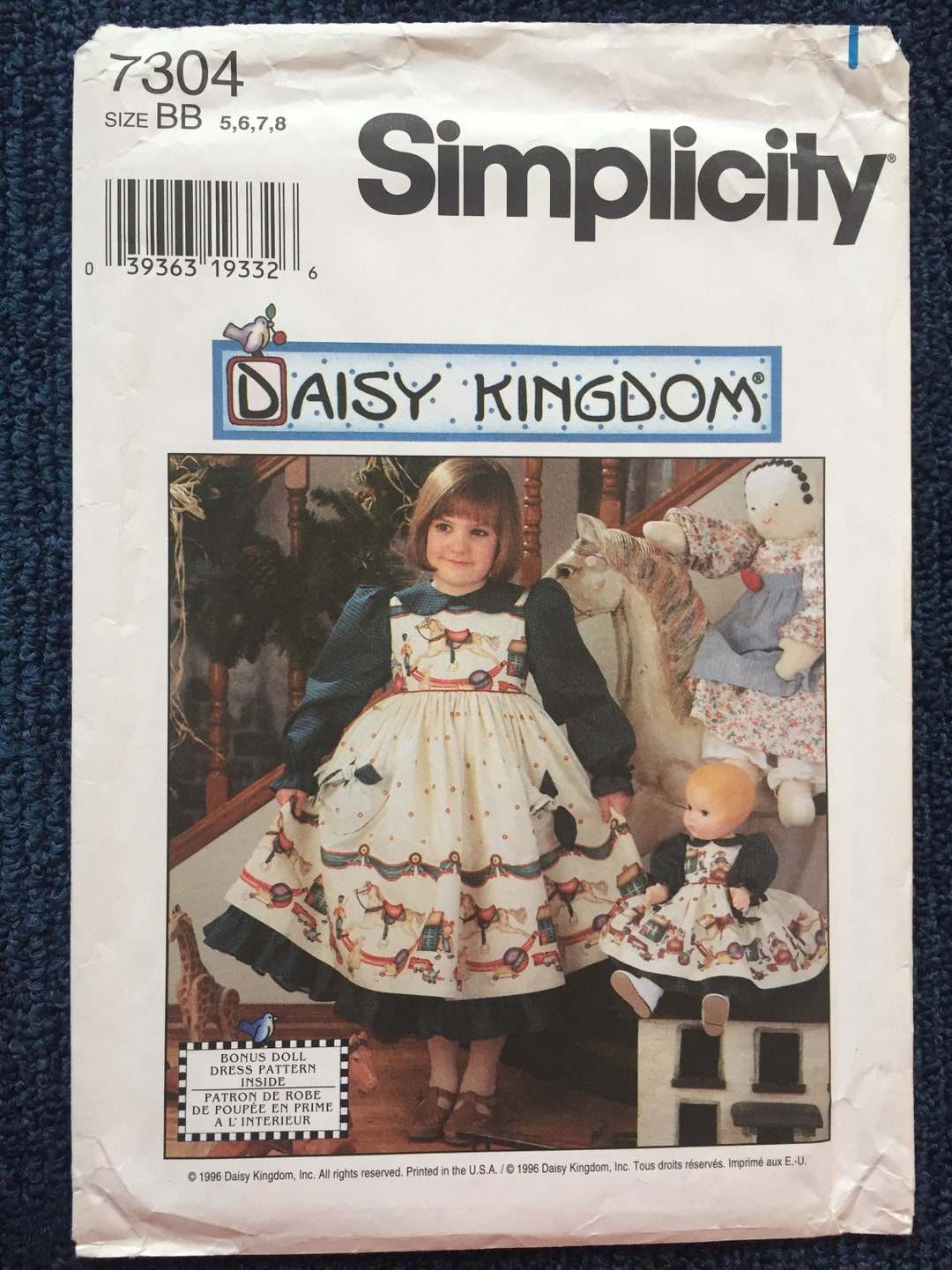 Dress Sewing Pattern, Daisy Kingdom Simplicity 7304, Christmas Dress ...