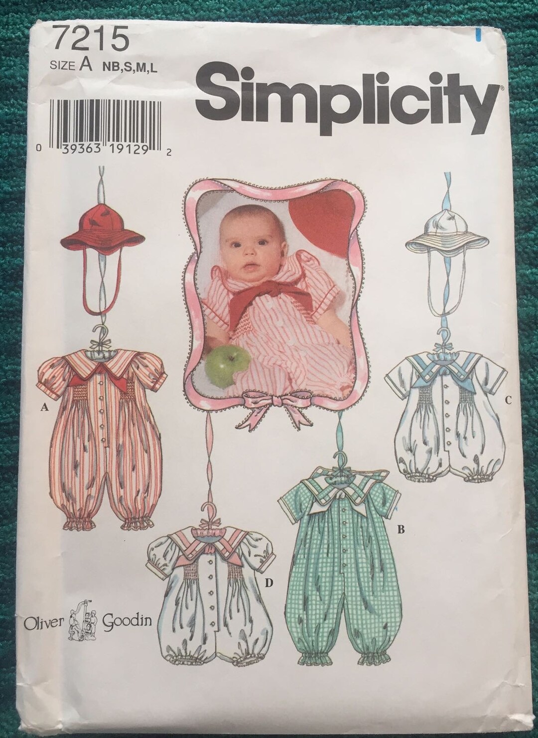 Vintage Baby Clothes Sewing Pattern Simplicity 7215rompers Etsy