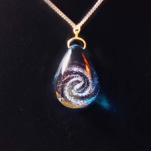 Milkyway Galaxy Pendant Necklace - Your Choice of Chain Length