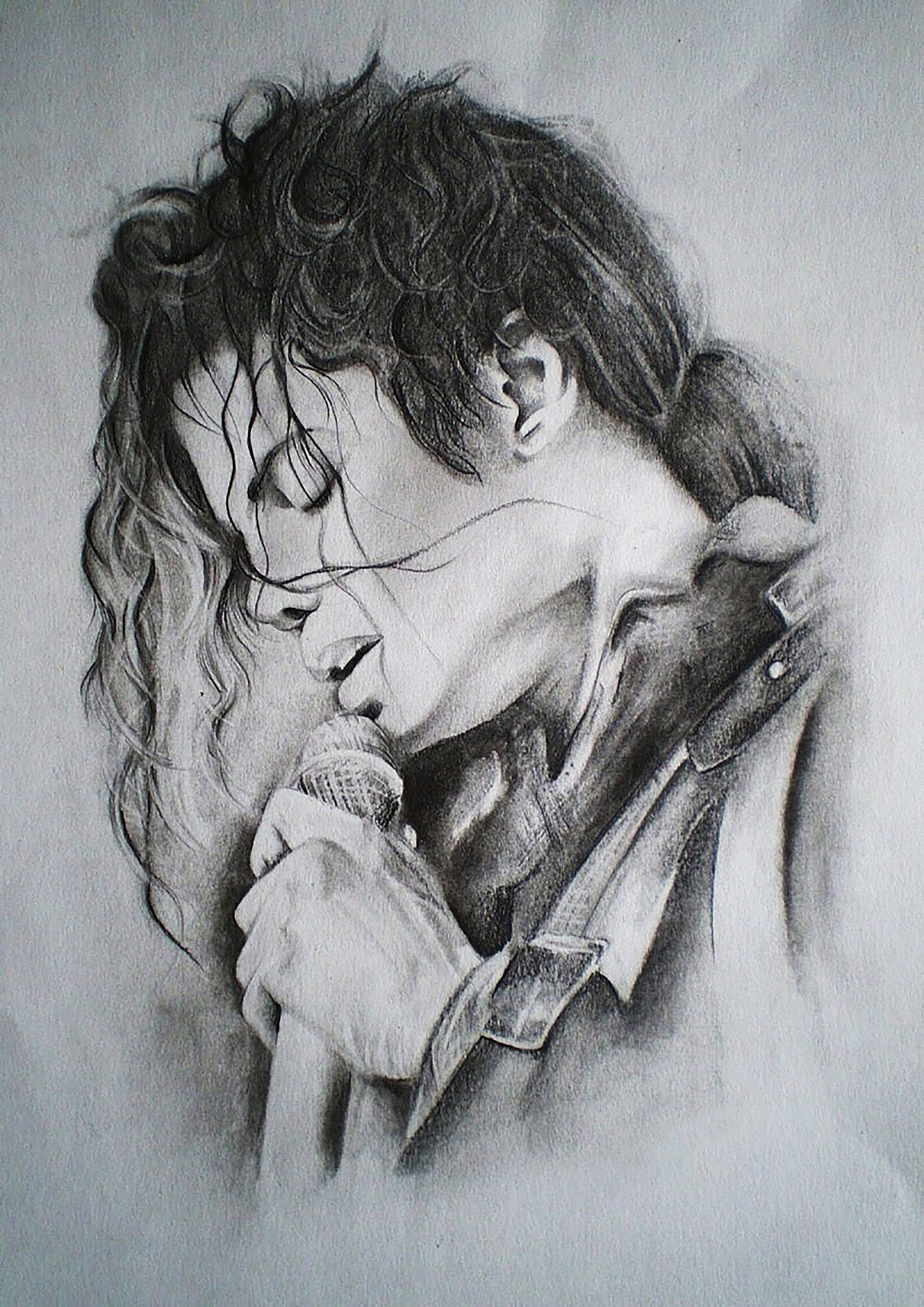 Michael Jackson En Blanco Y Negro Cuadro De Pared Con Estampado De