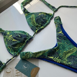 BIKINI REVERSIBLE bikini triangle bathing suit two piece Bikini basic set bikini sexy bottom  Brazilian bikini bottom cheeky swimwear set
