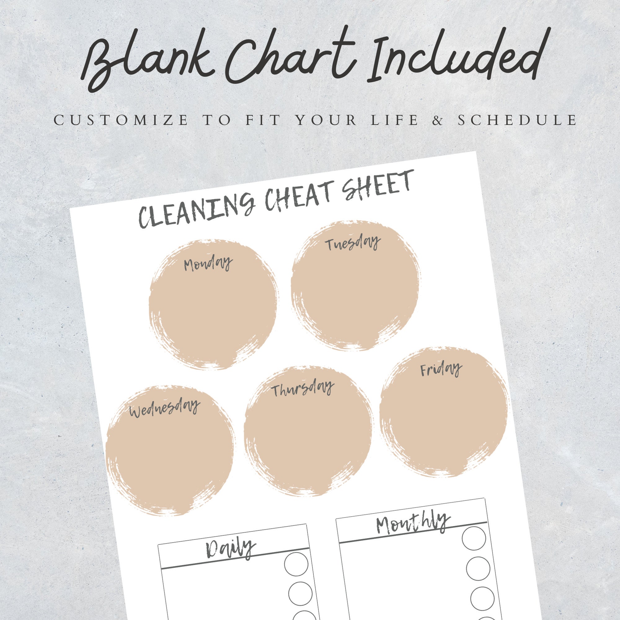 PRINTABLE Cleaning Checklist PRINTABLE Cleaning Schedule - Etsy Australia