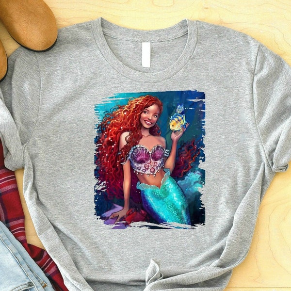 La camisa de la Sirenita, camisa de Ariel negra, camisa de Disney, camisa de la Sirenita negra, camisa de cumpleaños de la princesa de Disney, camisa BLM