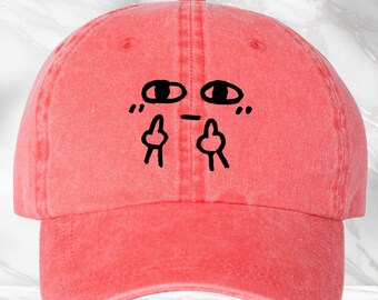 Middle Finger Hat, Funny Hat, Sarcastic Cap, Humorous Hat, Hilarious Hat, Gift For Friends, Summer Cap, Beach Hat, Embroidery Effect Hat