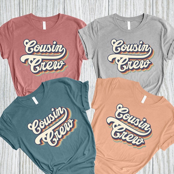 Vintage Cousin Crew passendes Shirt, Vintage Cousin Squad Shirt, Familientreffen T-Shirt, Cousin Geschenk, Cousin Urlaub Outfit, Urlaub T-Shirt