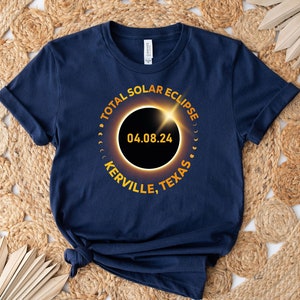 Custom State City Total Solar Eclipse Shirt, Solar Eclipse 2024 Shirt, Sun Moon Totality 2024, 4.8.2024 Great American Eclipse States