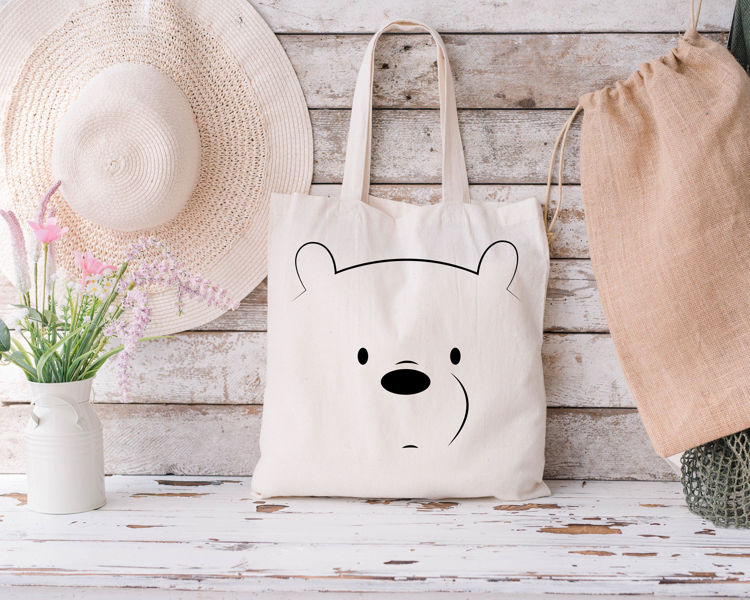 We bare bear tote bag deals