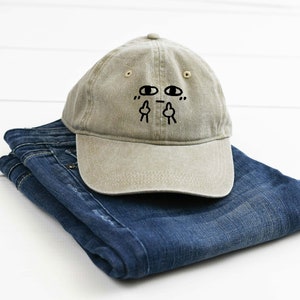 Middle Finger Hat, Funny Hat, Sarcastic Cap, Humorous Hat, Hilarious Hat, Gift For Friends, Summer Cap, Beach Hat, Embroidery Effect Hat bild 2