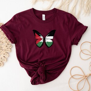 Palestine Butterfly Shirt, Stand With Palestine, Activist Shirt, Support Palestine Shirt, War Protest Shirt, Save Gaza, Watermelon Palestine image 8