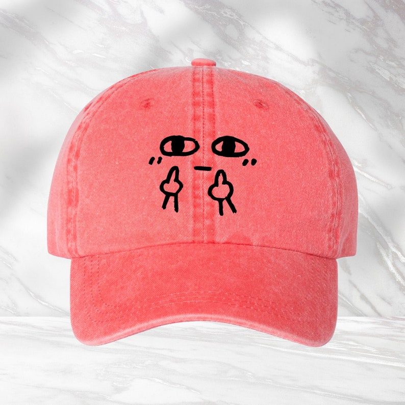 Middle Finger Hat, Funny Hat, Sarcastic Cap, Humorous Hat, Hilarious Hat, Gift For Friends, Summer Cap, Beach Hat, Embroidery Effect Hat bild 1