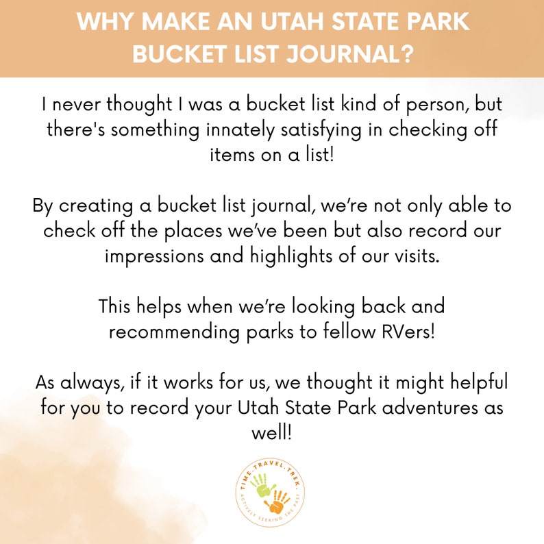 Utah Travel Planner and Utah State Park Tracker Printable Adventure Journal 50 Pages with Park Map & Journaling Prompts image 8