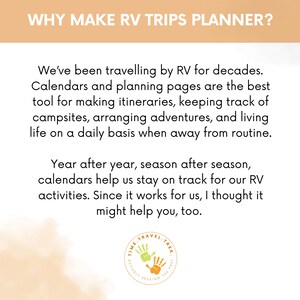 Van Life RV Travel Planner Trip Organizer, RV Vacation Organizer, Goal Tracker, Trip Itinerary Planner, RV Menu Planning, 2024/25 Calendar image 7