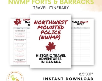 Canada travel Itinerary Travel planner Historic travel RV adventure planner RV itinerary Journal Historic sites planner RV life