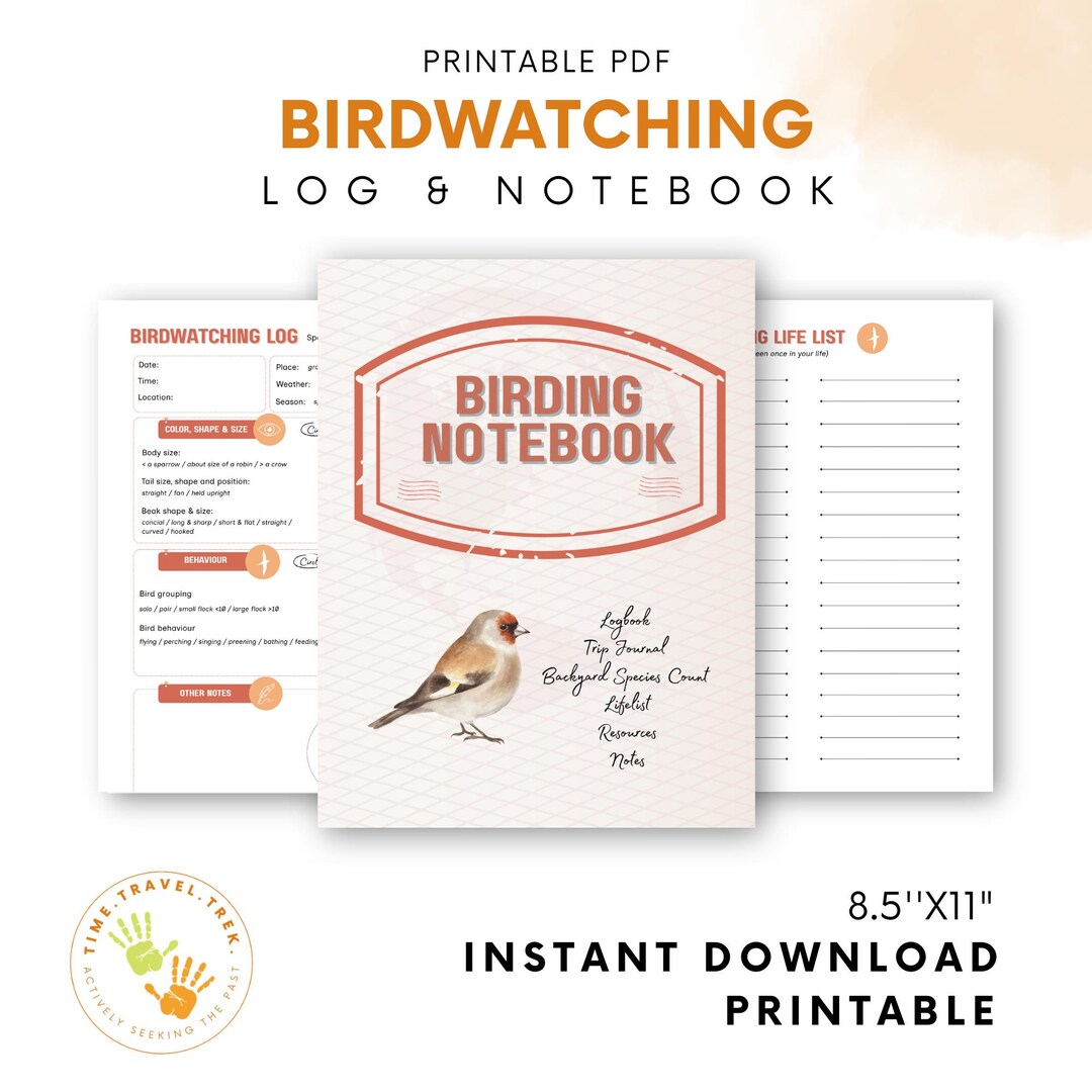 Printable Birding Journal | Backyard Birdwatching Logbook (digital ...