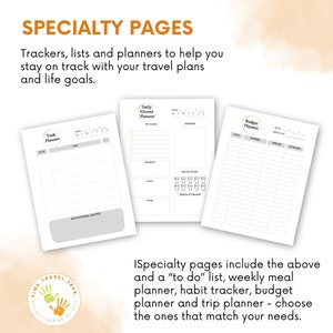 Van Life RV Travel Planner Trip Organizer, RV Vacation Organizer, Goal Tracker, Trip Itinerary Planner, RV Menu Planning, 2024/25 Calendar image 6