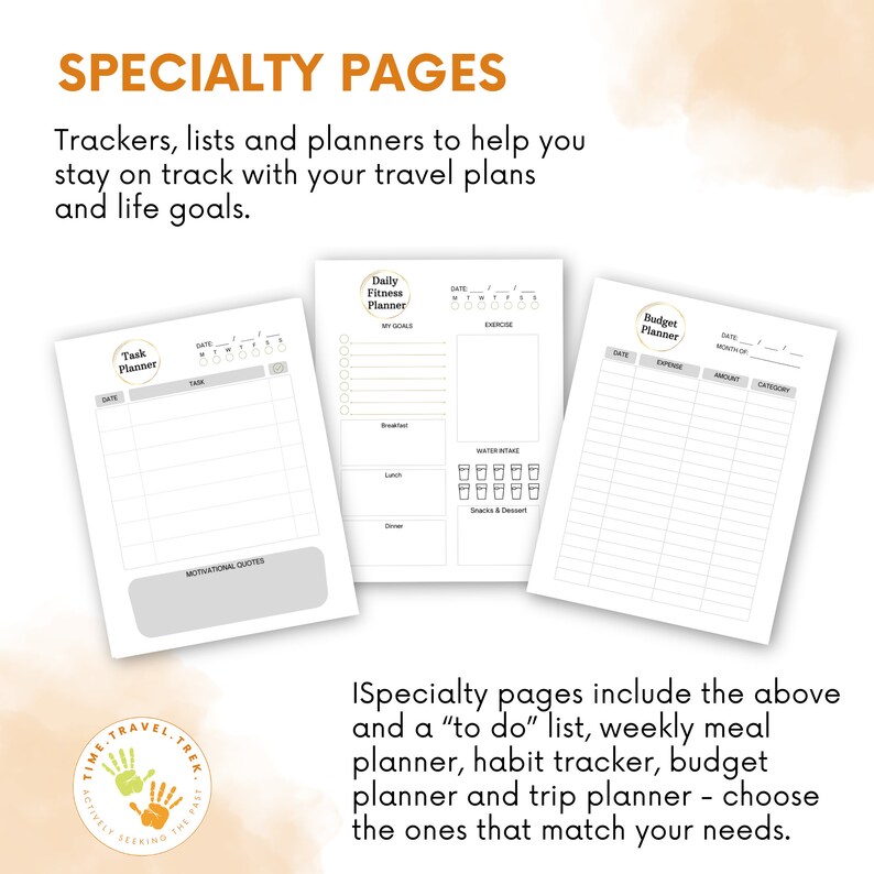 Van Life RV Travel Planner Trip Organizer, RV Vacation Organizer, Goal Tracker, Trip Itinerary Planner, RV Menu Planning, 2024/25 Calendar image 6