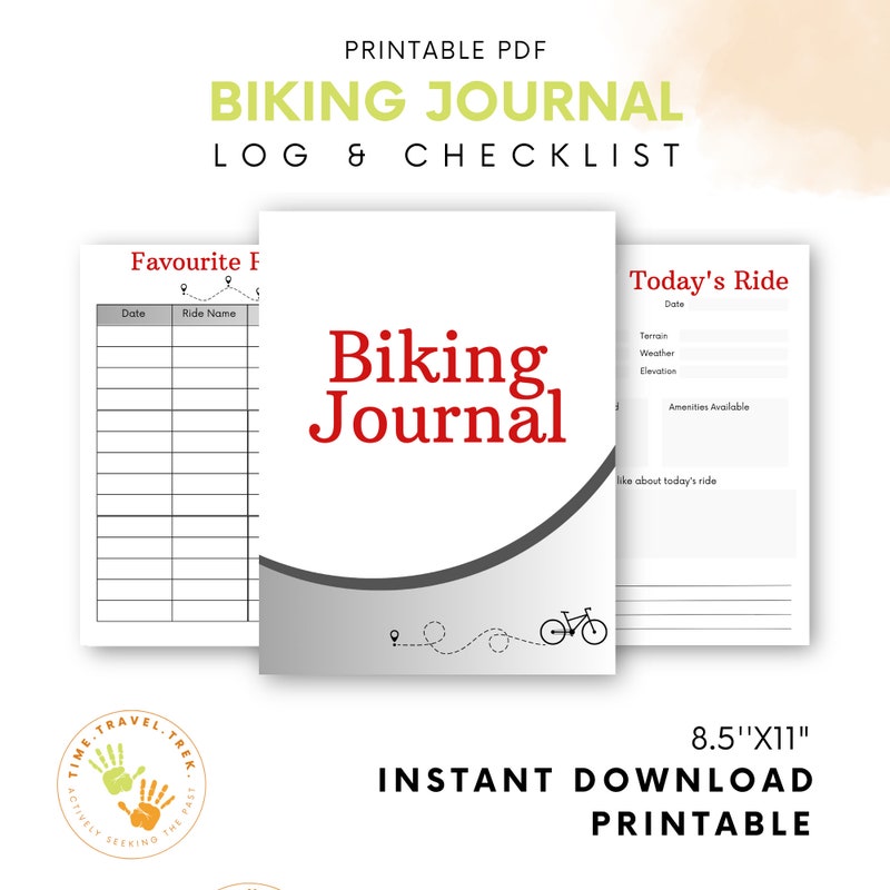 Bike Riding Journal Bicycle Log Journal - Etsy