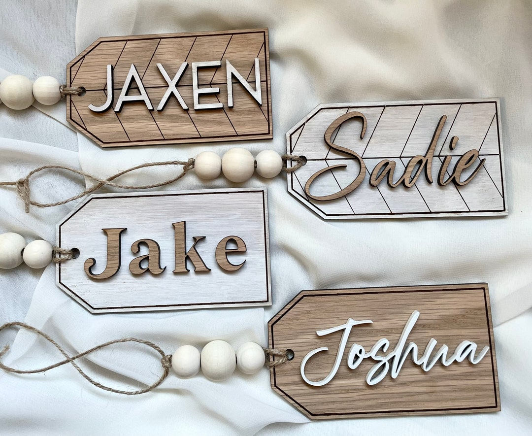 3D Personalized Name Tag Ornament for Christmas Tree or - Etsy