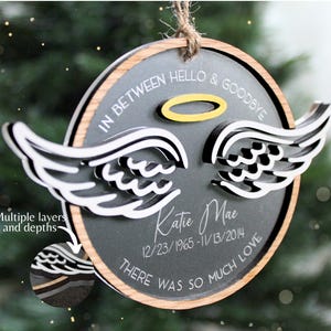 Adorno navideño personalizado: recuerdo por pérdida de un hijo, aborto espontáneo o pérdida de un padre.