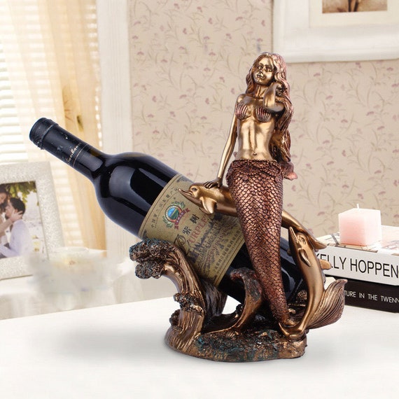 Wine Bottles Holder Mermaid Tabletop Decorative Wine Bottle Etsy Canada