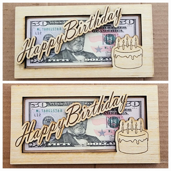 Digital File - Happy Birthday Money Frame (2 Styles)