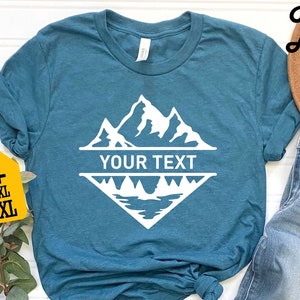 Personalized Mountain Shirt, Personalized Camp Shirts, Custom Mountains Trip Shirt, Custom Camping Shirts, Hiking Shirts, Nature Lover Shirt