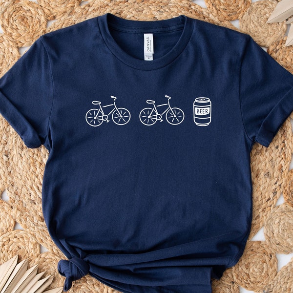 Beer and Bike Lover Shirt, Bike Shirt, Cycling Shirt For Men, Cycling Dad Gift, Bike Lover Gift, Bicycle Outfit, Mountain Bike Shirt