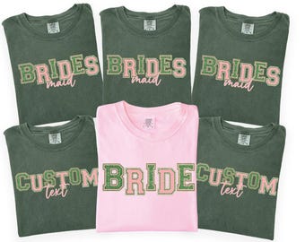 Comfort Colors® Custom Bridesmaid Shirt, Bride And Bridesmaid Tee, Bridal Party Matching Shirts, Bachelorette Party Bride T-Shirt