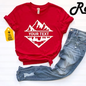 Personalized Mountain Shirt, Personalized Camp Shirts, Custom Mountains Trip Shirt, Custom Camping Shirts, Hiking Shirts, Nature Lover Shirt image 6