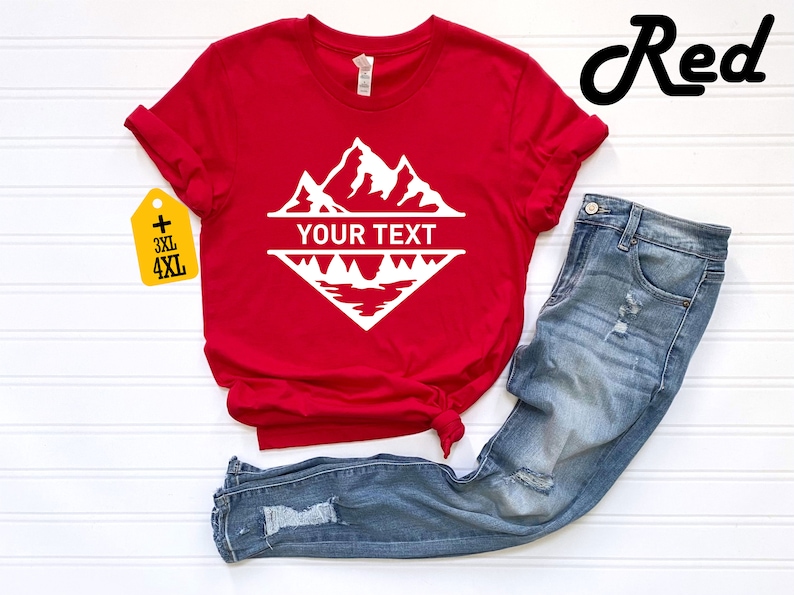 Personalized Mountain Shirt, Personalized Camp Shirts, Custom Mountains Trip Shirt, Custom Camping Shirts, Hiking Shirts, Nature Lover Shirt image 6