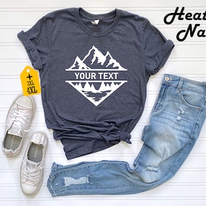 Personalized Mountain Shirt, Personalized Camp Shirts, Custom Mountains Trip Shirt, Custom Camping Shirts, Hiking Shirts, Nature Lover Shirt image 7