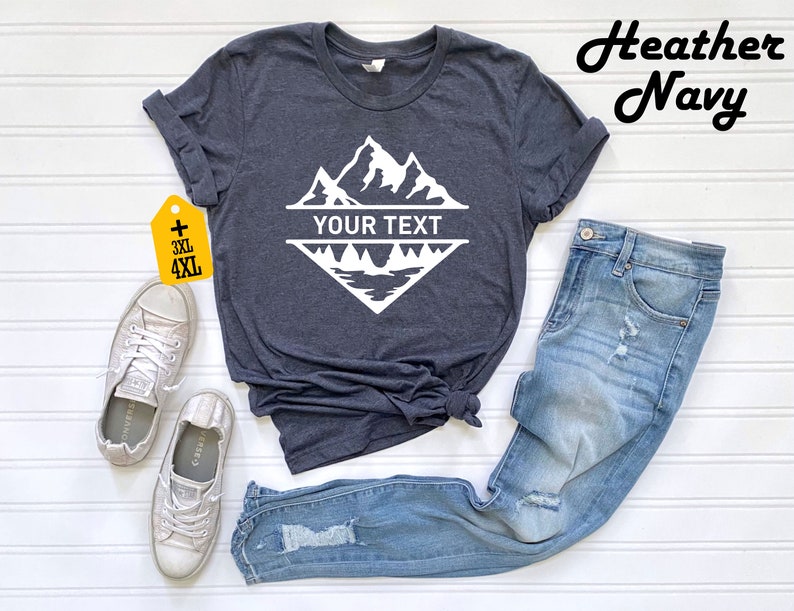 Personalized Mountain Shirt, Personalized Camp Shirts, Custom Mountains Trip Shirt, Custom Camping Shirts, Hiking Shirts, Nature Lover Shirt image 7
