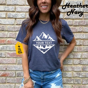 Personalized Mountain Shirt, Personalized Camp Shirts, Custom Mountains Trip Shirt, Custom Camping Shirts, Hiking Shirts, Nature Lover Shirt image 8
