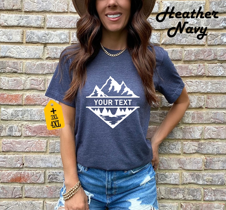 Personalized Mountain Shirt, Personalized Camp Shirts, Custom Mountains Trip Shirt, Custom Camping Shirts, Hiking Shirts, Nature Lover Shirt image 8