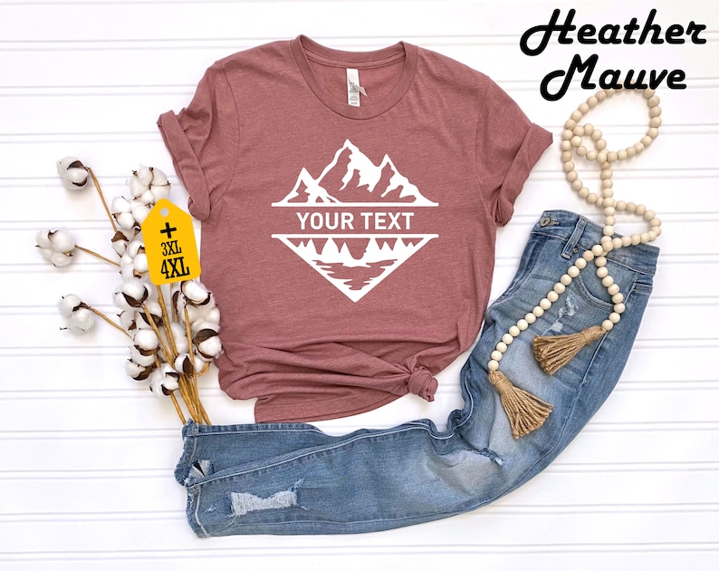 Personalized Mountain Shirt, Personalized Camp Shirts, Custom Mountains Trip Shirt, Custom Camping Shirts, Hiking Shirts, Nature Lover Shirt image 4