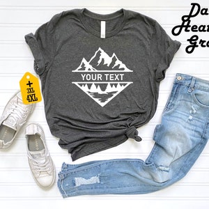 Personalized Mountain Shirt, Personalized Camp Shirts, Custom Mountains Trip Shirt, Custom Camping Shirts, Hiking Shirts, Nature Lover Shirt image 2