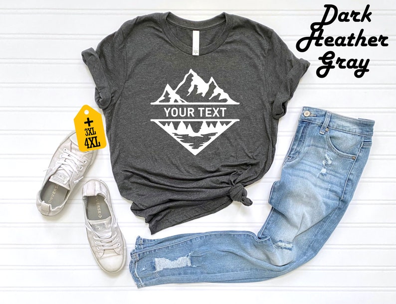Personalized Mountain Shirt, Personalized Camp Shirts, Custom Mountains Trip Shirt, Custom Camping Shirts, Hiking Shirts, Nature Lover Shirt image 2