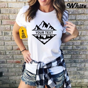 Personalized Mountain Shirt, Personalized Camp Shirts, Custom Mountains Trip Shirt, Custom Camping Shirts, Hiking Shirts, Nature Lover Shirt image 3