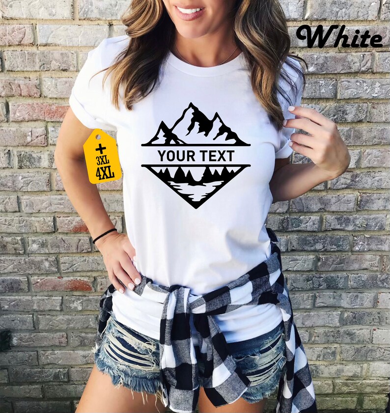 Personalized Mountain Shirt, Personalized Camp Shirts, Custom Mountains Trip Shirt, Custom Camping Shirts, Hiking Shirts, Nature Lover Shirt image 3