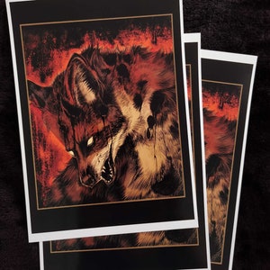 NOCTURNAL - Fox A5 Art Print