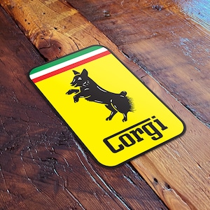Corgi Sports Car Vinyl Sticker