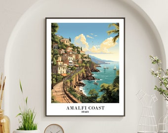 Amalfi Travel Poster Print, Italy Travel Poster, Home Art Decor, Italy Wall Arts, Amalfi Poster, Italy City Prints Poster