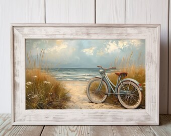 Coastal Prints, Coastal Wall Art, Coastal Landscape Print, Beach House Decor, Beach Wall Art Prints, Vintage seaside artwork, 16:9