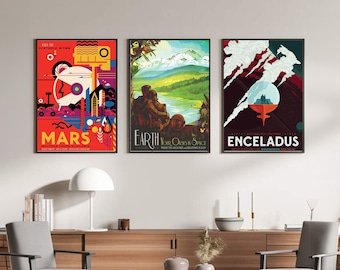 NASA prints, NASA posters, retro ruimte prints, ruimte posters, retro futuristische kunst, retro NASA poster, vintage ruimte, afdrukbare ruimte
