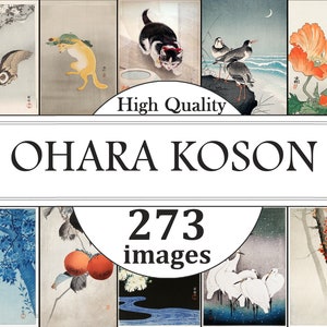 Stampa artistica di Ohara Koson, arredamento orientale asiatico, arte Ukiyo-e, arredamento giapponese per la casa, xilografia giapponese, arte da parete stampabile, stampa artistica giapponese